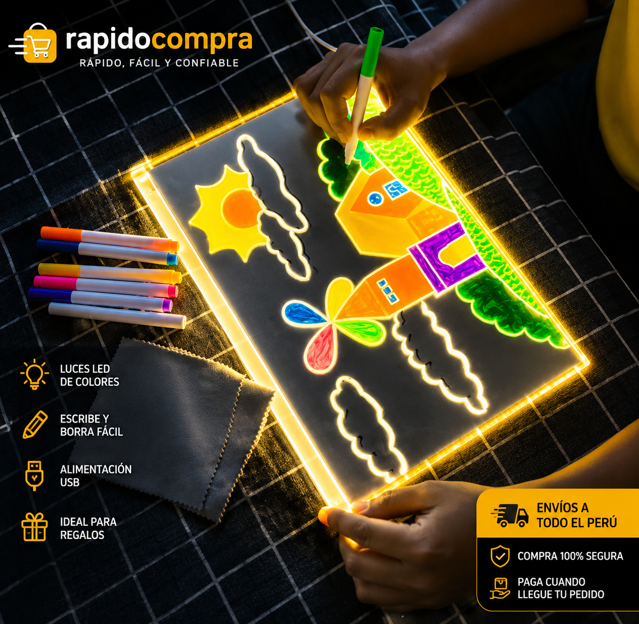 🌈 PIZARRA MÁGICA LED