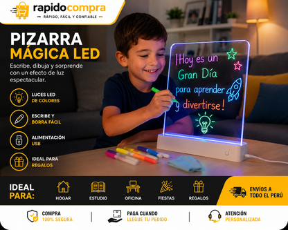 🌈 PIZARRA MÁGICA LED