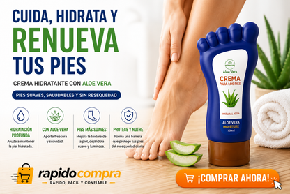 🦶 Crema Hidratante para Pies con Aloe Vera