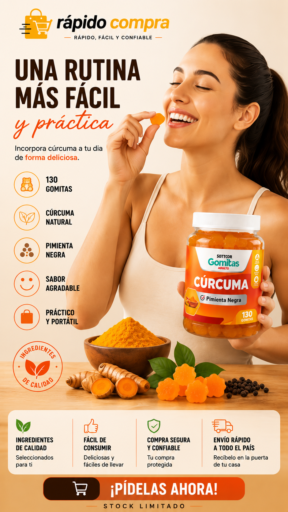 🍊 GOMITAS DE CÚRCUMA SOTTCOR