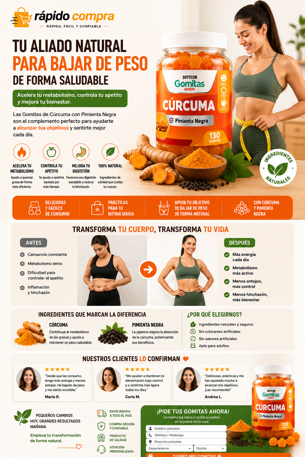 🍊 GOMITAS DE CÚRCUMA SOTTCOR