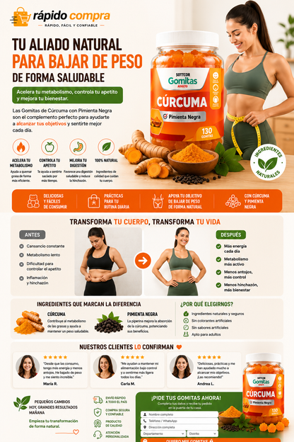 🍊 GOMITAS DE CÚRCUMA SOTTCOR