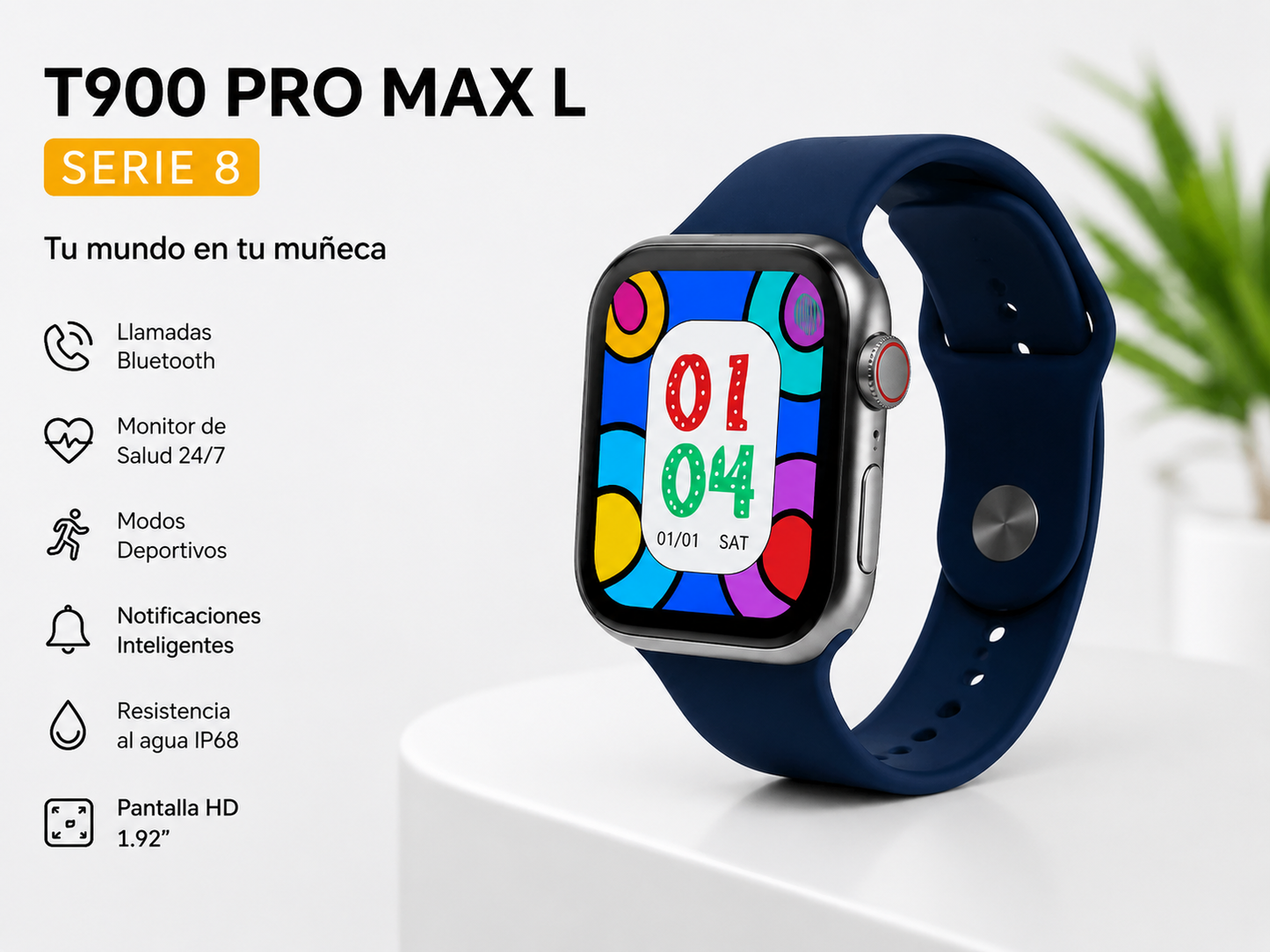 ⌚ Smartwatch T900 Pro Max – Pantalla HD, Llamadas Bluetooth y Funciones Inteligentes